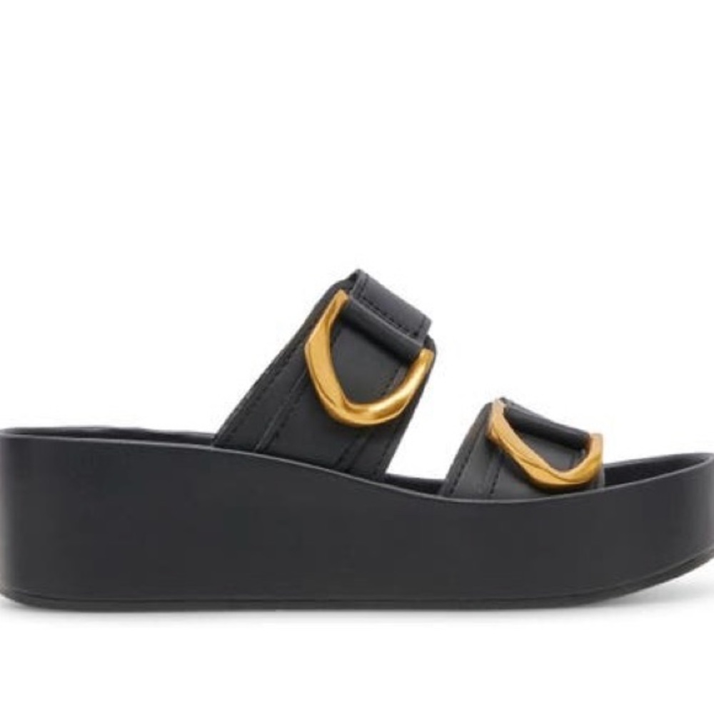 Dolce Vita Briana platform sandal black with Gold Accents size 11